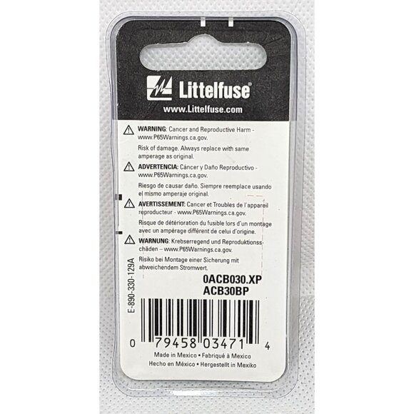 Littelfuse 30A Circuit Breaker ACB30BP OEM 0ACB030.XP – Reliable Automotive - Picture 3 of 4
